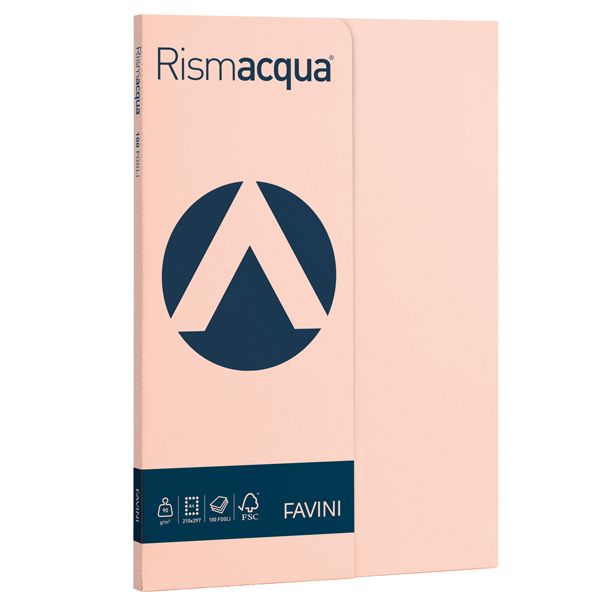 Carta 90gr colore salmone risma da 100 fogli