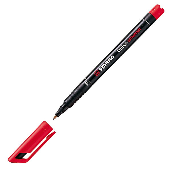 Pennarello OHPen rosso punta fine 0,7 mm
