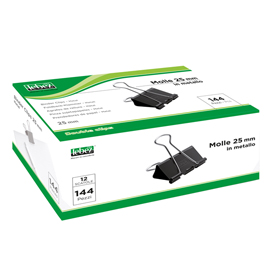 Molla Double Clips 2,5 cm confezione da 12 pezzi