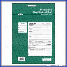 Formulario Identificazione Rifiuti 25x4 copie A4