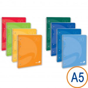 Quaderno con spirale con fori rigatura 1R A5
