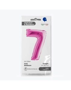 Palloncino foil colore fuxia numero 7 35cm
