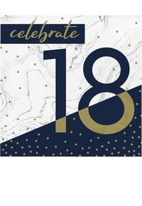 Tovagliolo 18anni Happy Birthday Navy confezione da 16pz