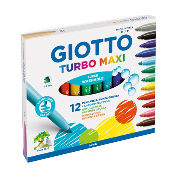Pennarelli Giotto Turbo Maxi confezione da 12 colori