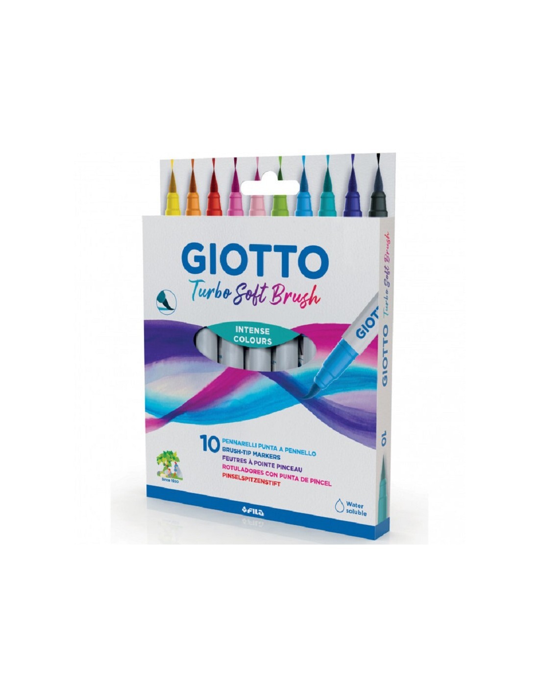 Pennarelli Giotto Soft Brush confezione da 10 colori