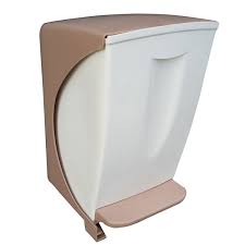Bauletto pattumiera bagno colore nocciola