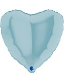 Cuore in mylar colore pastel blue 45cm
