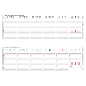 Planner settimanale da tavolo 30x10 colore azzurro - 2027
